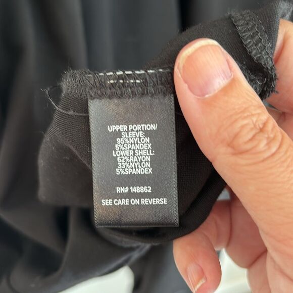 Torrid Women’s black sheer mesh top sweetheart long sleeve pocket dress size 10 - Picture 11 of 12